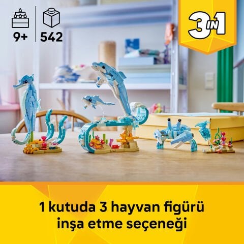 LEGO Creator 3'ü 1 Arada Deniz Hayvanları: Güzel Yunuslar 31385
