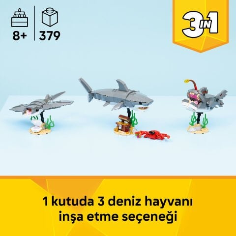 LEGO® Creator Acımasız Köpek Balığı ile Hazine Sandığı 31381