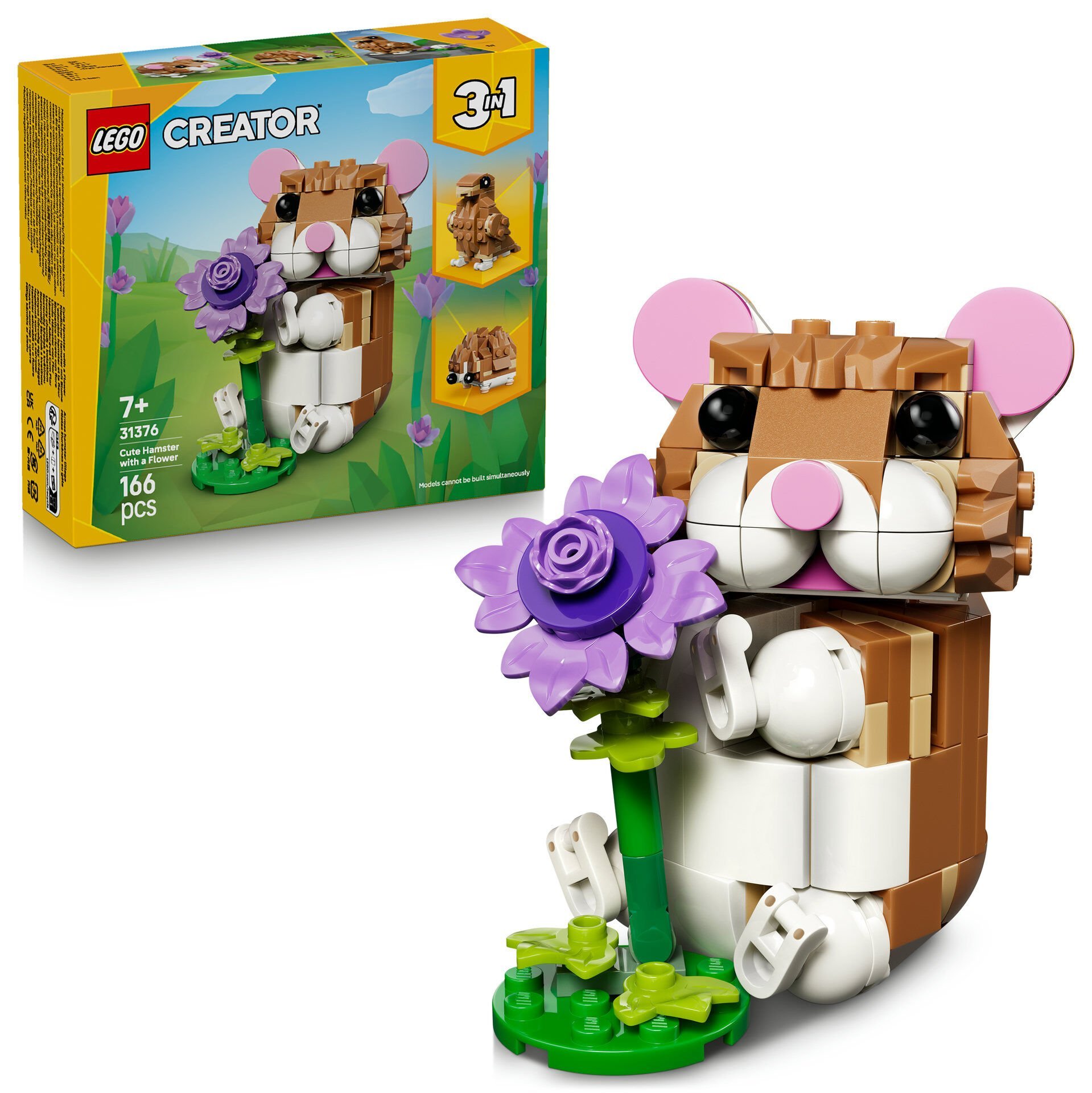 LEGO® Creator 3’ü 1 Arada Sevimli Hamster ile Çiçek 31376