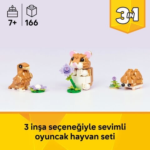 LEGO® Creator 3’ü 1 Arada Sevimli Hamster ile Çiçek 31376