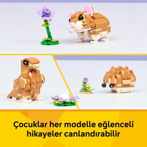 LEGO® Creator 3’ü 1 Arada Sevimli Hamster ile Çiçek 31376