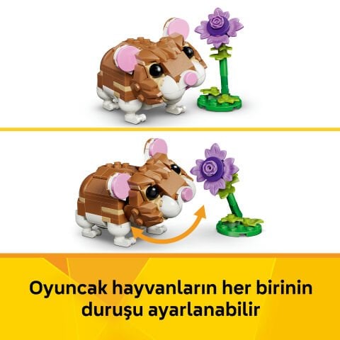 LEGO® Creator 3’ü 1 Arada Sevimli Hamster ile Çiçek 31376