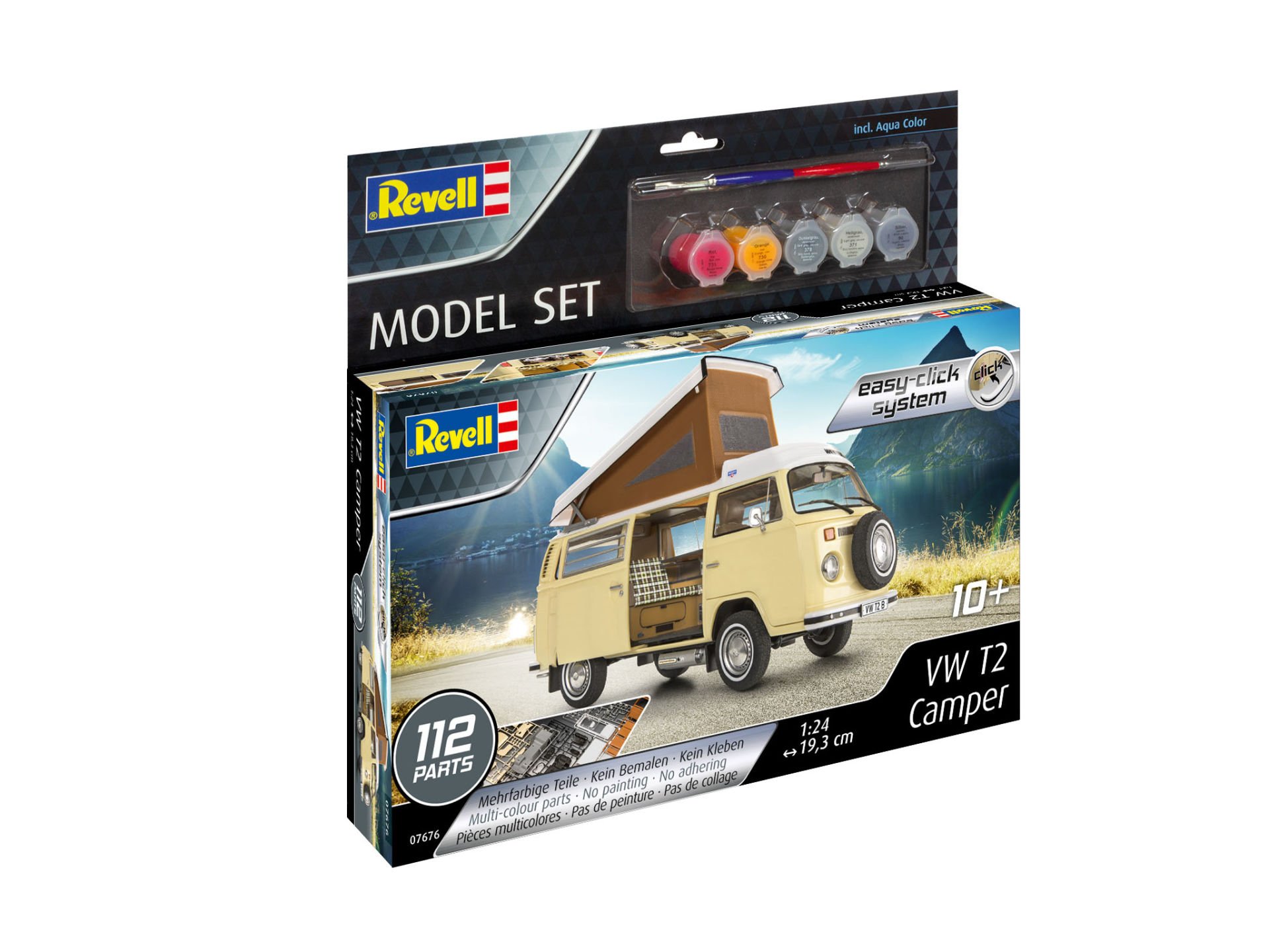 Revell AG Model Set VW T2 Camper Easy-Click - Maquette à Assembler Et Peindre