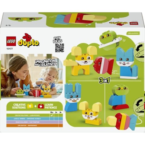 LEGO® DUPLO® İlk 3'ü 1 Arada Yaratıcı Sevimli Hayvanlar 10477