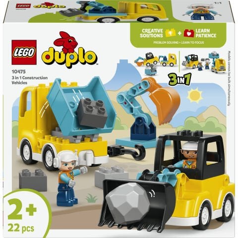 LEGO® DUPLO® Kasabası 3'ü 1 Arada İnşaat Araçları 10475