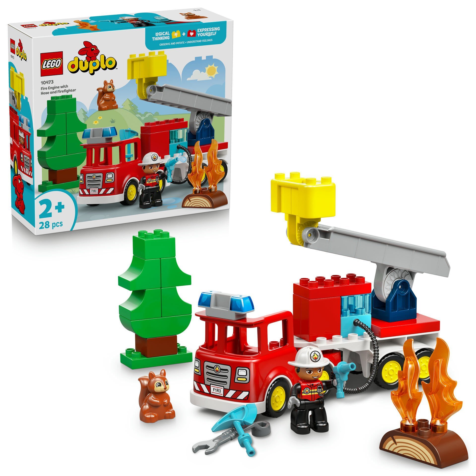 LEGO® DUPLO® Kasabası Hortumlu İtfaiye Aracı ve İtfaiyeci 10473