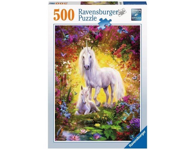 Ravensburger 500 Parçalı Puzzle Unicorn ve Yavrusu