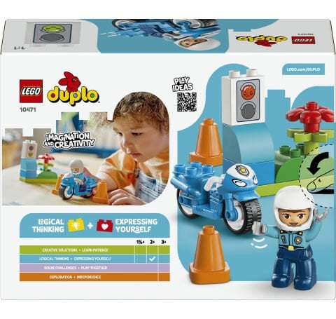 LEGO® DUPLO® Kasabası Mavi Polis Motosikleti 10471