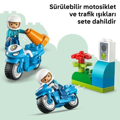 LEGO® DUPLO® Kasabası Mavi Polis Motosikleti 10471