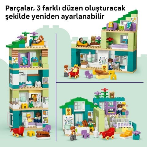 LEGO® DUPLO® Kasabası 3’ü 1 Arada Figürlü Modern Aile Evi 10470
