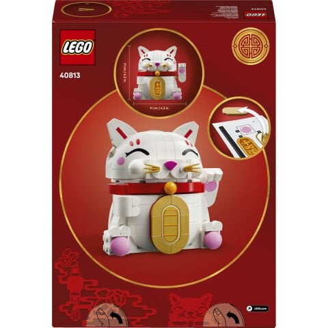 LEGO Şanslı Kedi Uğurlu Dekoratif Model Yapım Seti 40813
