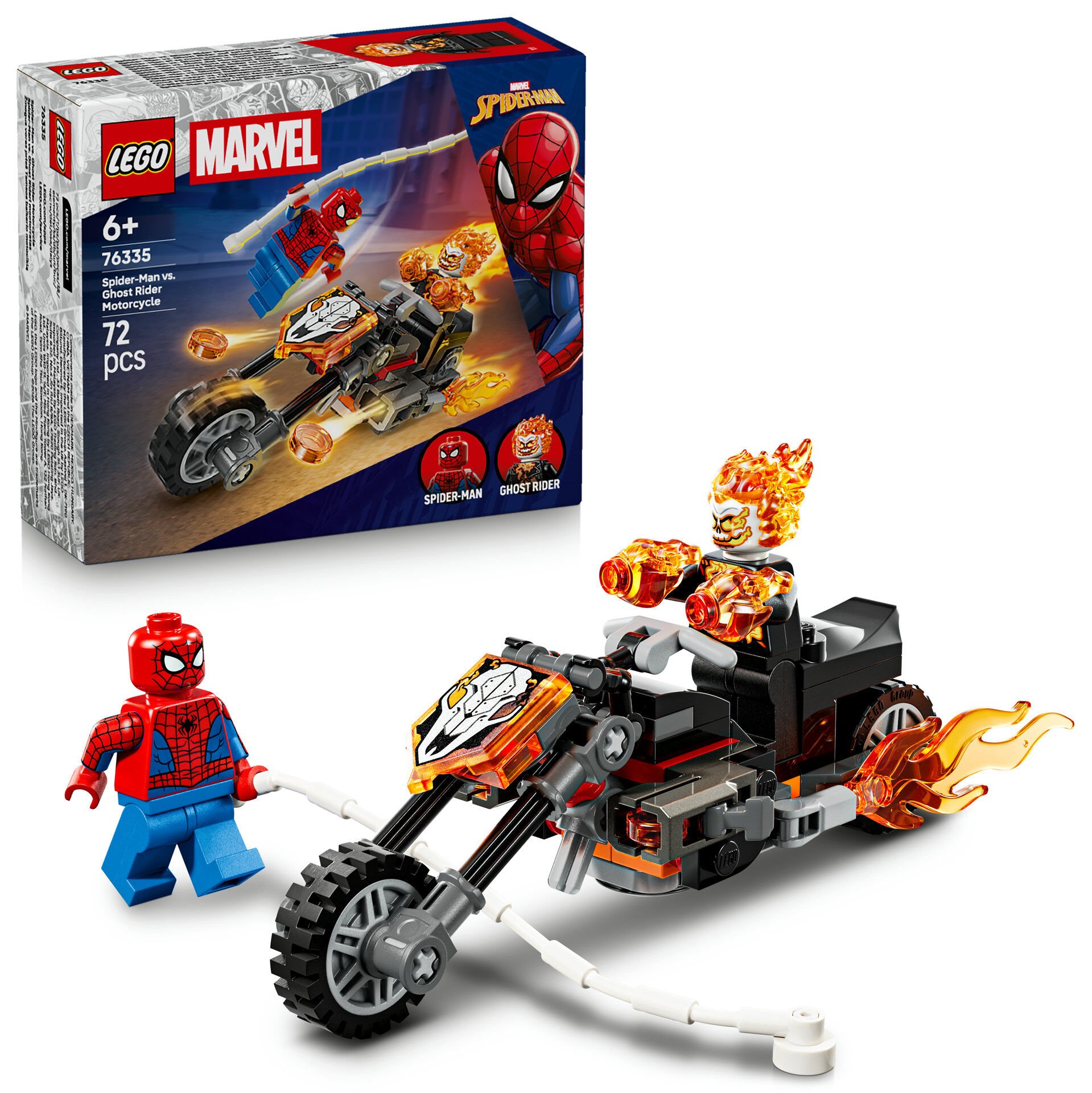 LEGO® ǀ Marvel Örümcek Adam vs. Ghost Rider Motosikleti 76335