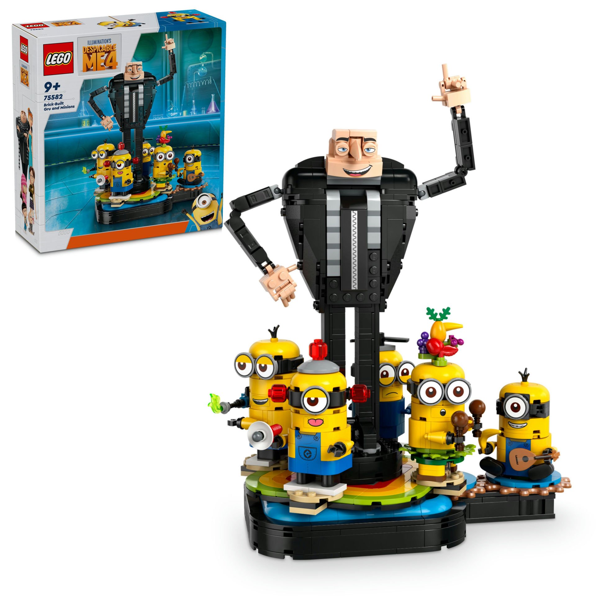 LEGO® Despicable Me 4 Yapım Parçalarından Gru ve Minyonlar Seti 75582